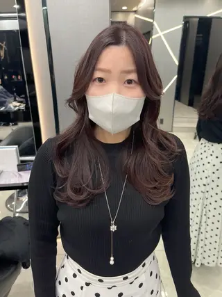 セミロング カラー hair salon Ranun髪質改善のヘアスタイル