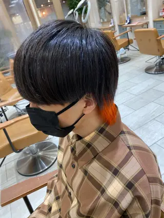 ショート カラー コテ巻き風パーマ✨ かつみのヘアスタイル