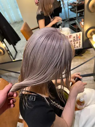 セミロング カラー 髪質改善ストレート Kantaのヘアスタイル