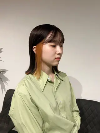 ミディアム カラー hinano ヒナノのヘアスタイル