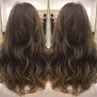 セミロング ロング カラー 髪質改善 中川　翔のヘアスタイル