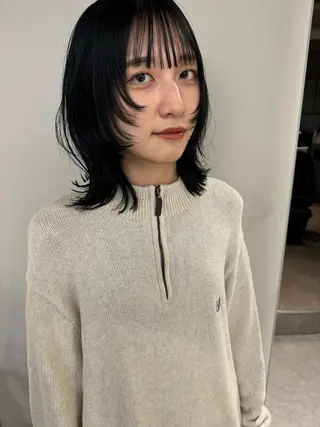 ミディアム カラー 高畑 恵莉 👒 暖色 / 艶髪 🧺のヘアスタイル