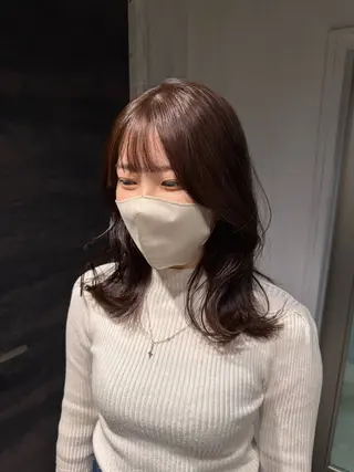 ミディアム カラー NANAMI🩵 大人可愛い韓国ヘアのヘアスタイル
