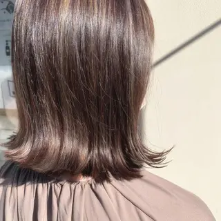 ミディアム カラー ボブ/美髪矯正 /佐藤　奈巳のヘアスタイル