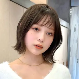 ミディアム ヘアアレンジ ♥️ボブ縮毛/ブリー チ/minami♥️のヘアスタイル