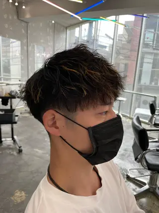 パーマ メンズ ザクザクレイヤー 🍀/ブリーチ/小田のヘアスタイル