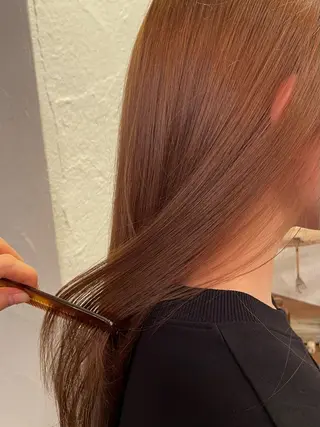 セミロング カラー 宮崎 あゆみのヘアスタイル