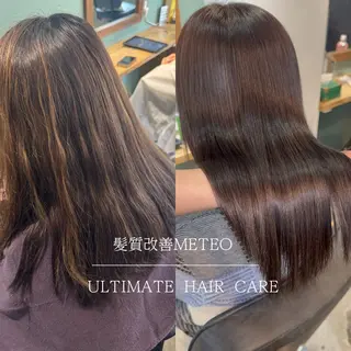 セミロング 髪質改善/美髪矯正/ ハッシュカット/韓国のヘアスタイル