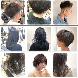 🟢ウルフ／スパイラ ルパーマ／大西🟢のヘアスタイル