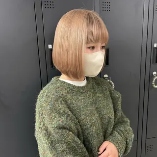 ミディアム ダブルカラー/韓国 ヘア/さわのあかねのヘアスタイル