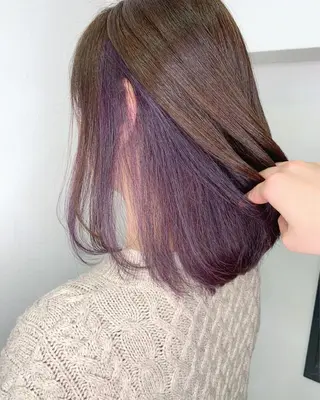 カラー レイヤーカット、 大人可愛い　中村美羅のヘアスタイル