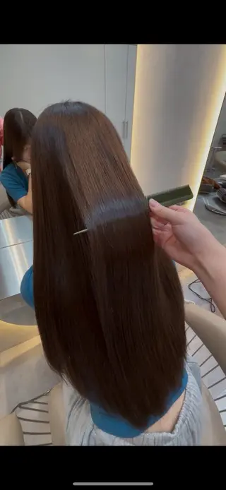 ロング カラー ゆうか♡⟡.· 韓国ヘアのヘアスタイル