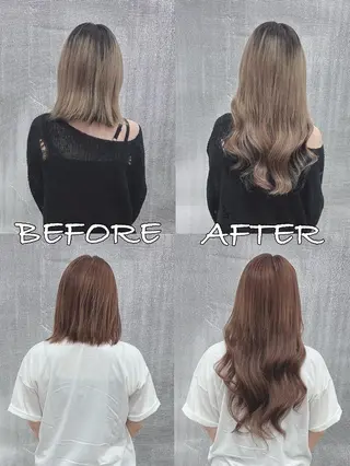 ロング カラー ヘアアレンジ LIP 大阪本店 エクステ 堀谷和孝のヘアスタイル