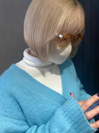 ショート カラー 韓国×髪質改善カラー 💎hinaのヘアスタイル