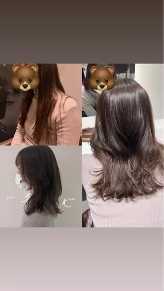 セミロング カラー 垢抜けのプロ🪄 honoのヘアスタイル
