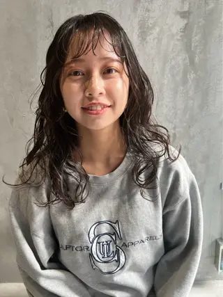 ロング カラー ヘアアレンジ ロカリタ　河原町三条所属・🌐👽フクイ キララ🌎💎のヘアスタイル