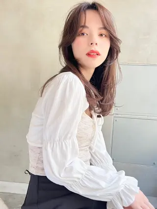 セミロング カラー ヘアアレンジ 🫧艶髪矯正 髪質改善🫧 大介のヘアスタイル