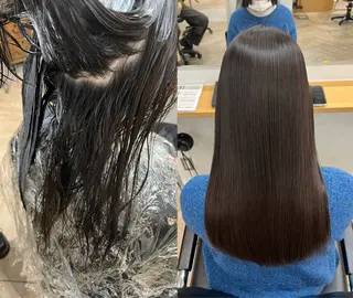 ロング ベージュ/髪質改善 新潟/万代/井上佑のヘアスタイル