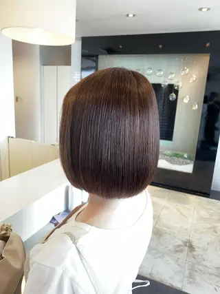 ショート 名竹聖治/透明感 カラー/縮毛矯正のヘアスタイル