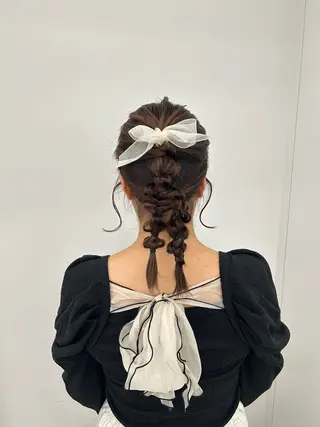 セミロング 韓国ヘア/顔周り ヘアセット/加藤優里のヘアスタイル