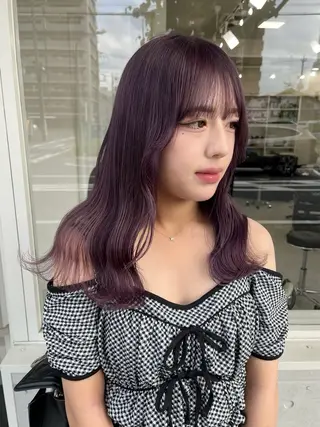 セミロング カラー mir所属・長山 茉白のヘアスタイル