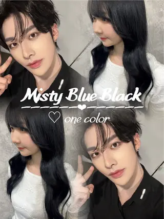 ロング カラー ヘアアレンジ 韓国レイヤーカット/ 儚げカラーチナツのヘアスタイル