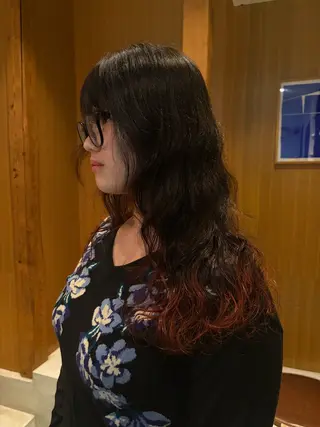 ロング カラー 長嶋 まりののヘアスタイル