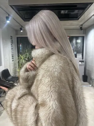 ロング カラー 縮毛矯正 みさきのヘアスタイル