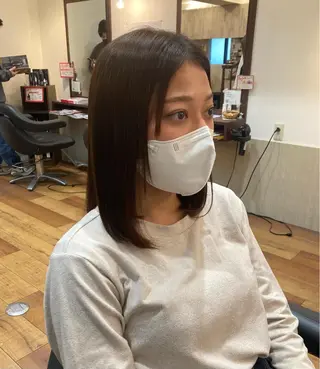 セミロング MOLLASALON 浅香山店所属・髪質改善カラー 縮毛矯正🤍辻桃加のヘアスタイル