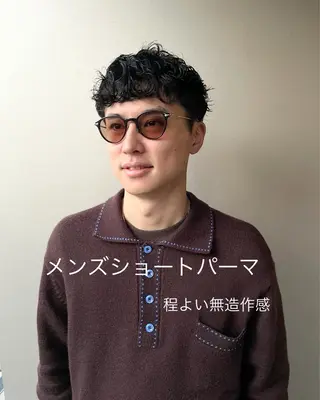 ショート パーマ メンズ 吉田一輝 外国人パーマのヘアスタイル