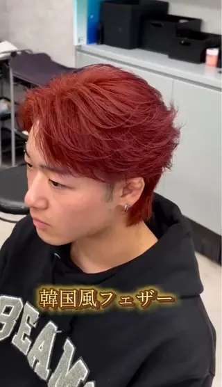 ヘアアレンジ メンズ フェザーオーダー Ｎｏ．1美容師のヘアスタイル