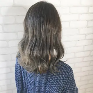 ミディアム カラー ヘアアレンジ ✨艶髪✨透明感✨ 山内大樹のヘアスタイル