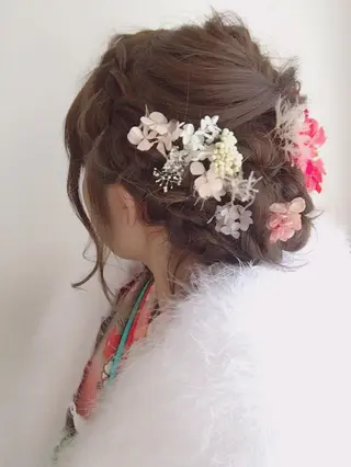 ロング カラー ヘアアレンジ 🐝肥田 しょーと🐝のヘアスタイル
