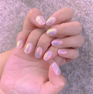 ネイル I-nailロング /ワンホン/キラキラのネイルデザイン