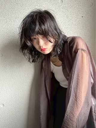 ミディアム 透明感ダブルカラー/ 諸岡ひばりのヘアスタイル