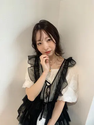 ミディアム annuy MIHANAのヘアスタイル