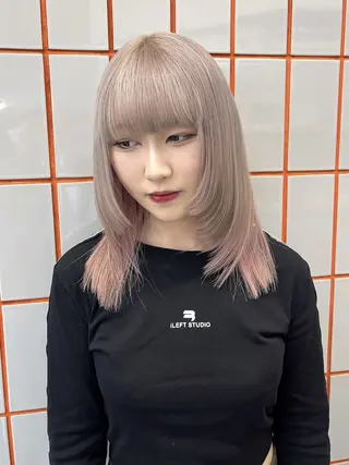 カラー 🐣栄/ハイトーン カラー/そうた🐣‪のヘアスタイル