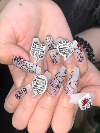 ネイル NES NAIL所属・さゆり￤推しキャラ ￤ロングネイル🩷のネイルデザイン