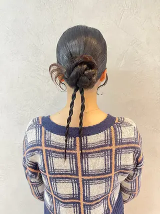 セミロング ヘアアレンジ 🫧みひろ🫧カット カラーモデル募集のヘアスタイル