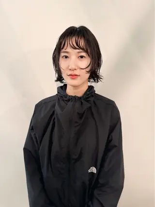 ミディアム パーマ ウルフ/似合わせ レイヤー/RIHOのヘアスタイル