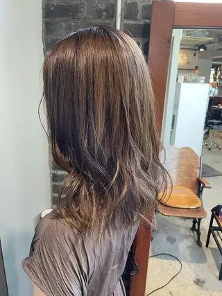 セミロング カラー 🍀アレンジ簡単ヘア ☘️石田万里奈🍀のヘアスタイル