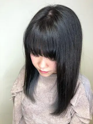 セミロング カラー メンズヘア特化 崎田 成人のヘアスタイル