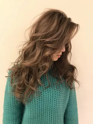 ロング カラー シールエクステ⭐️ オオミタクヤのヘアスタイル