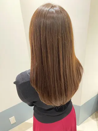 カラー 蜂須賀🐝縮毛矯正 ストレートパーマのヘアスタイル