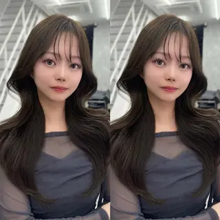 ロング カラー レイヤー/艶カラー /韓国ヘア/高松のヘアスタイル