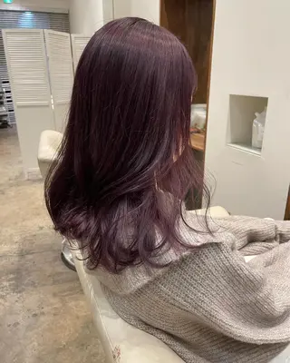 セミロング カラー 【完全個室】髪質改善 暖色カラー/山崎唯奈のヘアスタイル