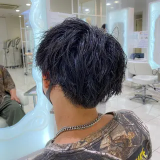 パーマ メンズ スパイラル波巻き パーマ井本汰壱のヘアスタイル