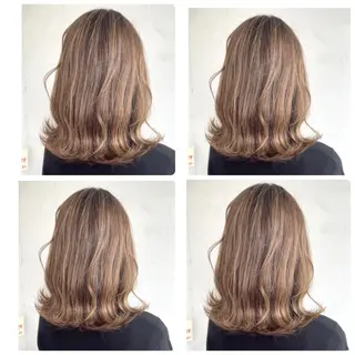 ミディアム カラー 京都大人女性ショート 徒歩1分/秋山のヘアスタイル