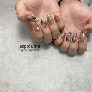 ロング ネイル espoir. muのネイルデザイン