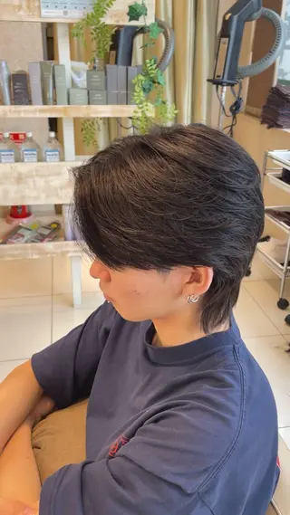 ミディアム パーマ メンズ 本厚木｜縮毛矯正/ 酸性スト専門サロンのヘアスタイル